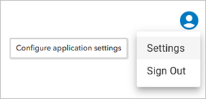 Profile menu with the Settings option highlighted Profile menu with the Settings option highlighted