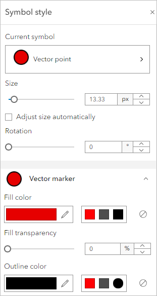 Shape marker property Shape marker property