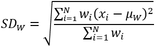 Weighted standard deviation equation Weighted standard deviation equation