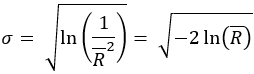 Circular standard deviation formula Circular standard deviation formula