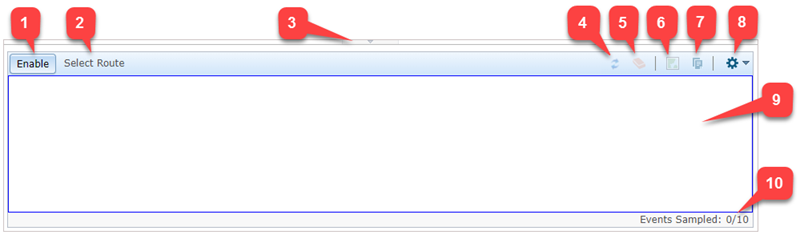 GeoEvent Sampler utility in the service designer GeoEvent Sampler utility in the service designer